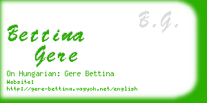 bettina gere business card